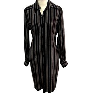 Ellen Tracy Linda Allard Silk Shirt Dress Size 4